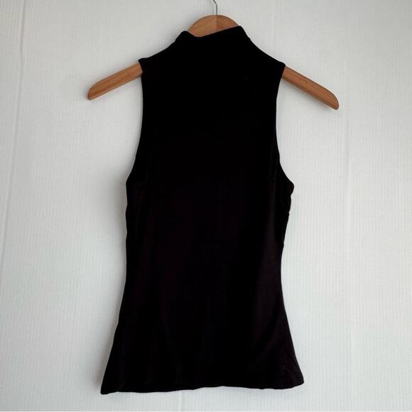 🆕 Naked Wardrobe sleeveless mockneck tank top black NWT size medium - Picture 8 of 9